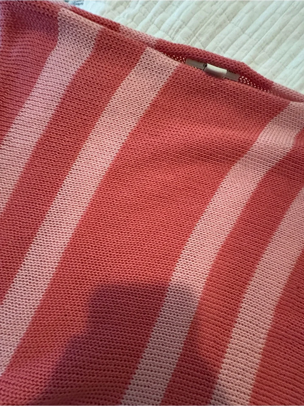 Abercrombie & Fitch Pink Striped Shawl Wrap